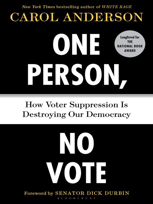 Title details for One Person, No Vote by Carol Anderson - Wait list